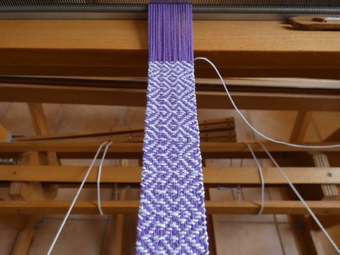 Métier d'Antan: Ceinture tissée en coton