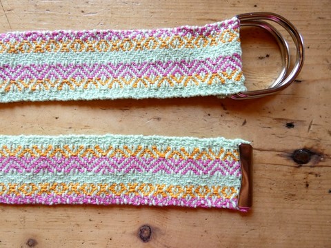 Métier d'Antan: Ceinture tissée en coton