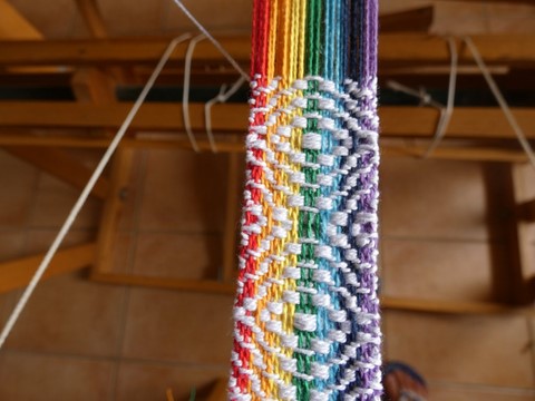 Métier d'Antan: Ceinture tissée en coton