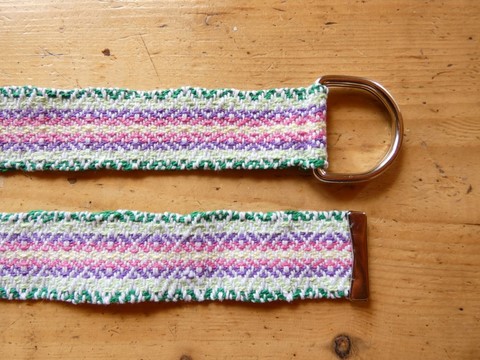 Métier d'Antan: Ceinture tissée en coton