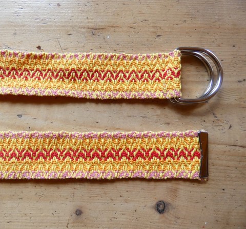 Métier d'Antan: Ceinture tissée en coton