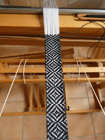 Métier d'Antan: Ceinture tissée en coton