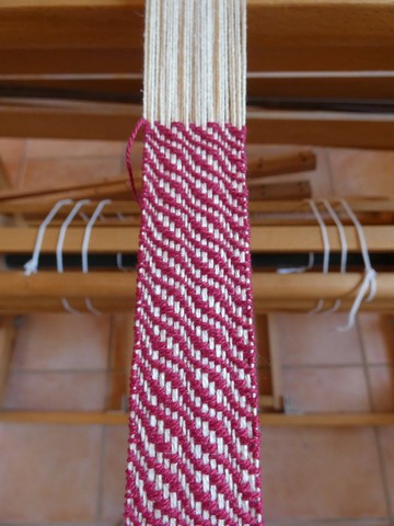 Métier d'Antan: Ceinture tissée en coton