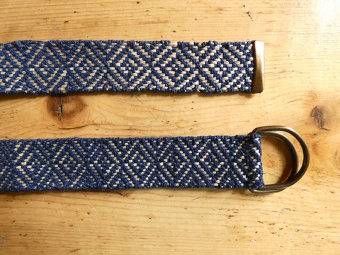 Métier d'Antan: Ceinture tissée en coton