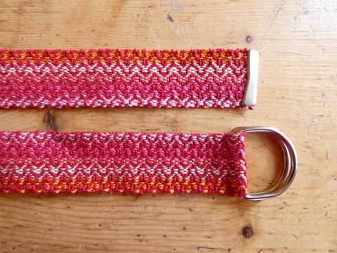 Métier d'Antan: Ceinture tissée en coton