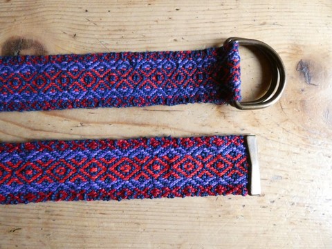 Métier d'Antan: Ceinture tissée en coton