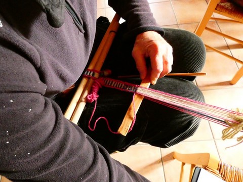 Métier d'Antan: atelier tissage à la ceinture