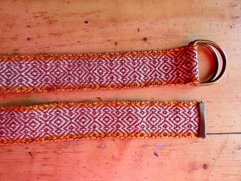 Métier d'Antan: Ceinture tissée en coton