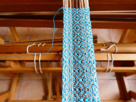 Métier d'Antan: Ceinture tissée en coton