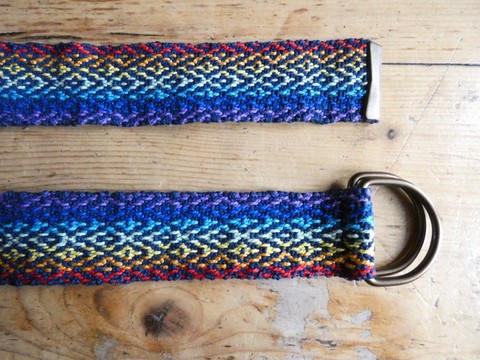 Métier d'Antan: Ceinture tissée en coton