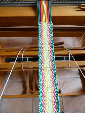 Métier d'Antan: Ceinture tissée en coton