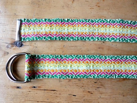 Métier d'Antan: Ceinture tissée en coton