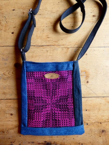 Sac tissé + jeans recyclé Métier d'antan: Sac tissé + jeans recyclé