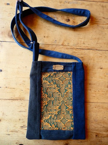 Sac tissé + jeans recyclé Métier d'antan: Sac tissé + jeans recyclé