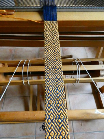 Métier d'Antan: Ceinture tissée en coton