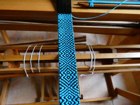 Métier d'Antan: Ceinture tissée en coton